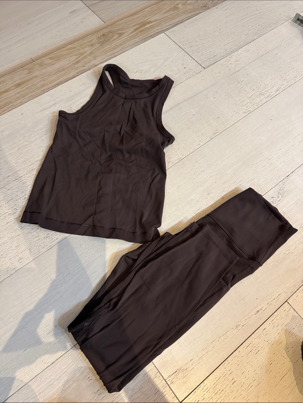 lululemon athletica Black Racerback Tank and High-Waist Leggings Set